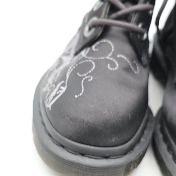 Doc Dr. Martens Pascal Vena Women's Size 6 Satin Vein Embroidered Velvet Boots - Picture 11 of 11